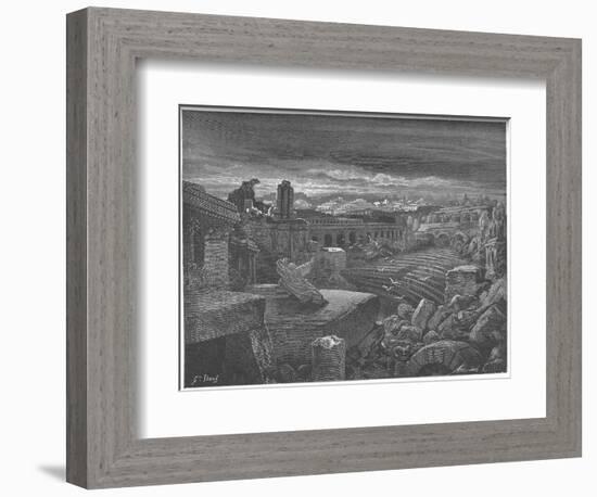 Isaiah's Vision of the Destruction of Babylon, 1897-Gustave Doré-Framed Giclee Print