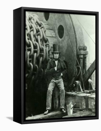 Isambard Kingdom Brunel and the Launching Chains of the Great Eastern, c.1857-Robert Howlett-Framed Premier Image Canvas