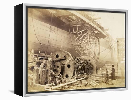 Isambard Kingdom Brunel beside the 'Great Eastern', c1857-Robert Howlett-Framed Premier Image Canvas