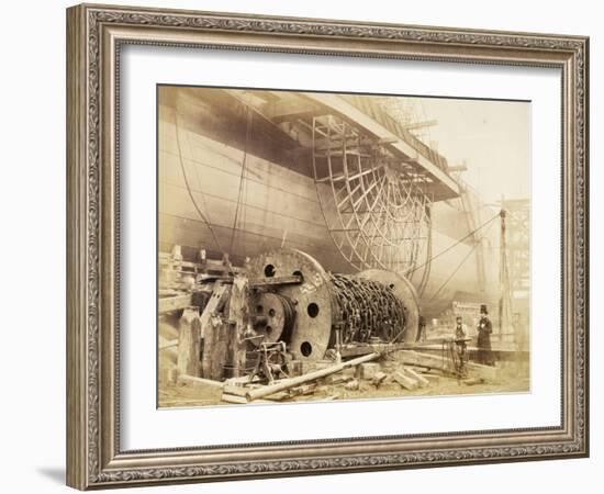 Isambard Kingdom Brunel beside the 'Great Eastern', c1857-Robert Howlett-Framed Photographic Print