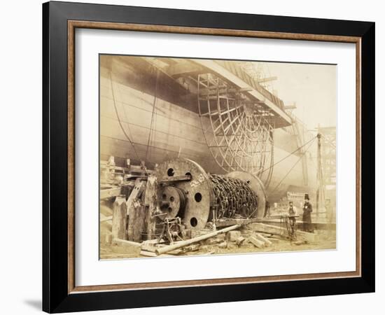 Isambard Kingdom Brunel beside the 'Great Eastern', c1857-Robert Howlett-Framed Photographic Print