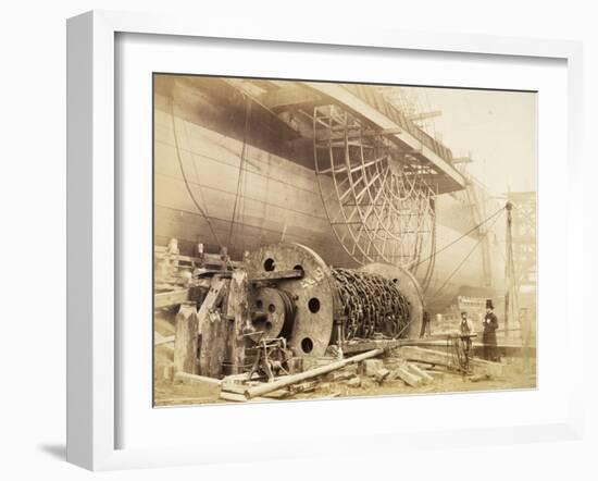 Isambard Kingdom Brunel beside the 'Great Eastern', c1857-Robert Howlett-Framed Photographic Print