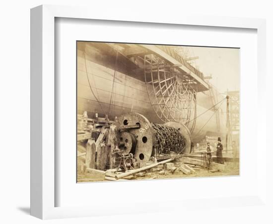 Isambard Kingdom Brunel beside the 'Great Eastern', c1857-Robert Howlett-Framed Photographic Print