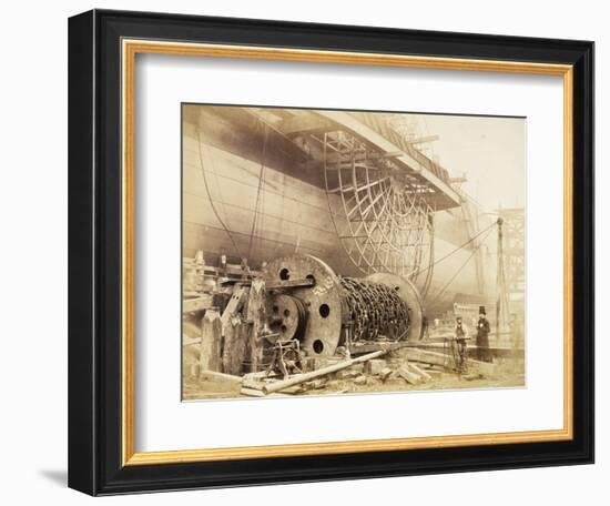 Isambard Kingdom Brunel beside the 'Great Eastern', c1857-Robert Howlett-Framed Photographic Print