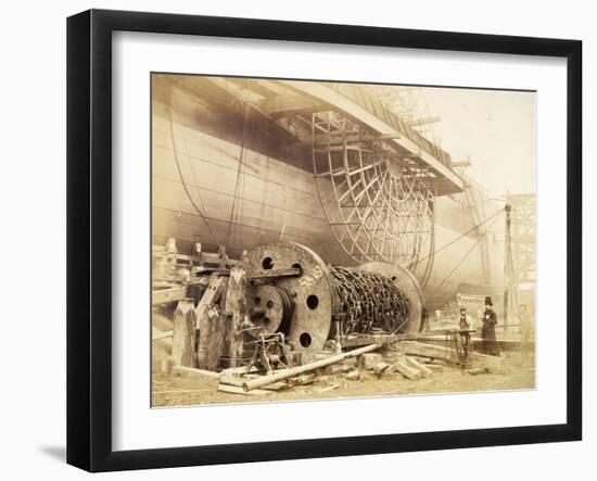 Isambard Kingdom Brunel Beside the "Great Eastern," circa 1857-Robert Howlett-Framed Giclee Print