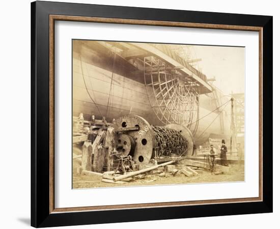 Isambard Kingdom Brunel Beside the "Great Eastern," circa 1857-Robert Howlett-Framed Giclee Print