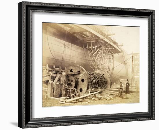 Isambard Kingdom Brunel Beside the "Great Eastern," circa 1857-Robert Howlett-Framed Giclee Print