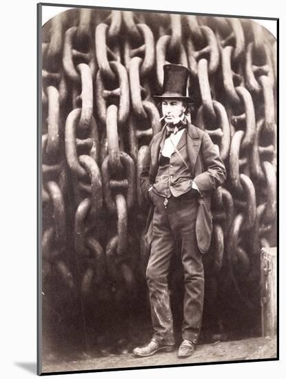 Isambard Kingdom Brunel, Standing in Front of the Launching Chains of the 'Great Eastern', 1857-Robert Howlett-Mounted Giclee Print