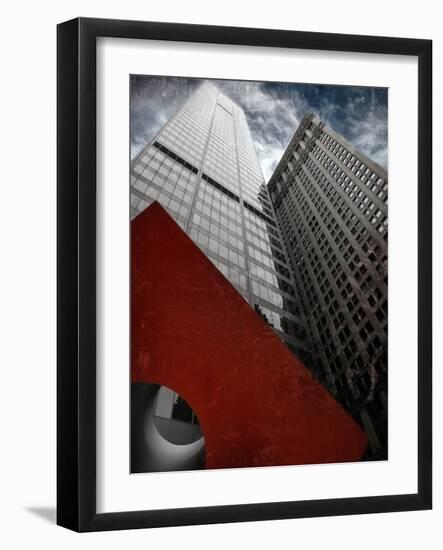 Isamu Noguchi's Red Cube-Andrea Costantini-Framed Photographic Print