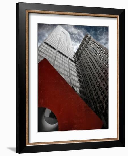 Isamu Noguchi's Red Cube-Andrea Costantini-Framed Photographic Print