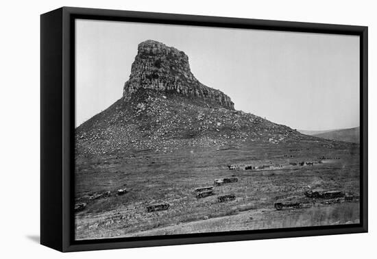 Isandhlwana across the Nek, from an Album of 43 Photographs Compiled by George Froom of the 94th…-English Photographer-Framed Premier Image Canvas