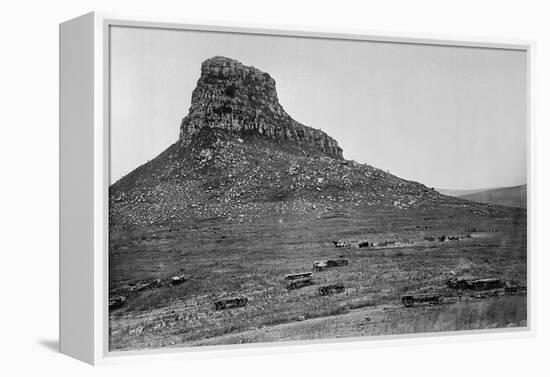 Isandhlwana across the Nek, from an Album of 43 Photographs Compiled by George Froom of the 94th…-English Photographer-Framed Premier Image Canvas