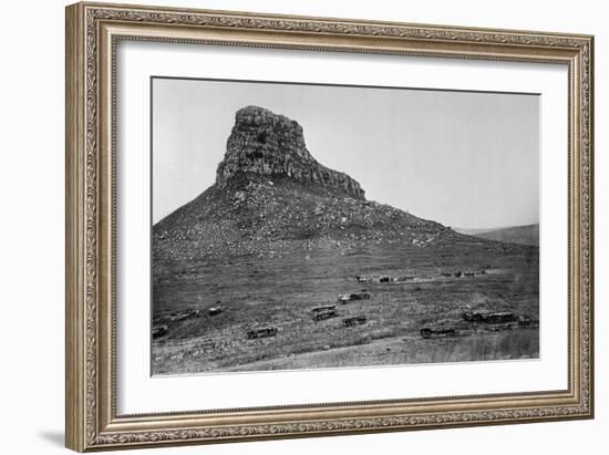 Isandhlwana across the Nek, from an Album of 43 Photographs Compiled by George Froom of the 94th…-English Photographer-Framed Photographic Print