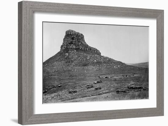 Isandhlwana across the Nek, from an Album of 43 Photographs Compiled by George Froom of the 94th…-English Photographer-Framed Photographic Print