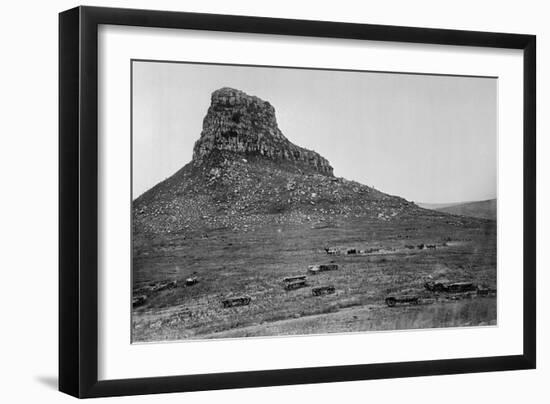 Isandhlwana across the Nek, from an Album of 43 Photographs Compiled by George Froom of the 94th…-English Photographer-Framed Photographic Print