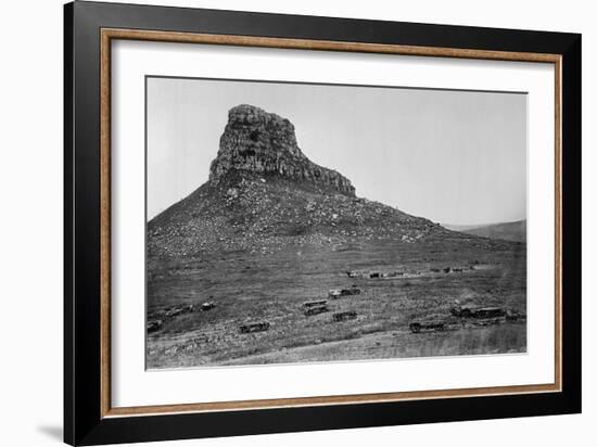 Isandhlwana across the Nek, from an Album of 43 Photographs Compiled by George Froom of the 94th…-English Photographer-Framed Photographic Print