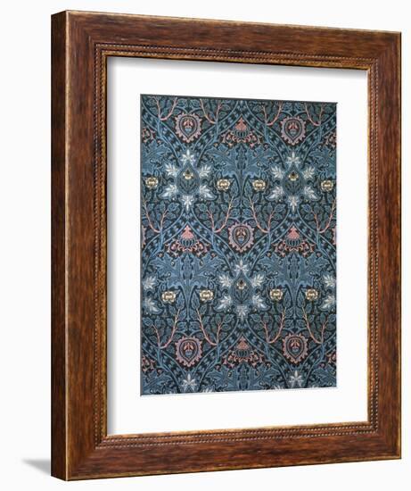 Isaphan Furnishing Fabric, Woven Wool, England, Late 19th Century-William Morris-Framed Giclee Print