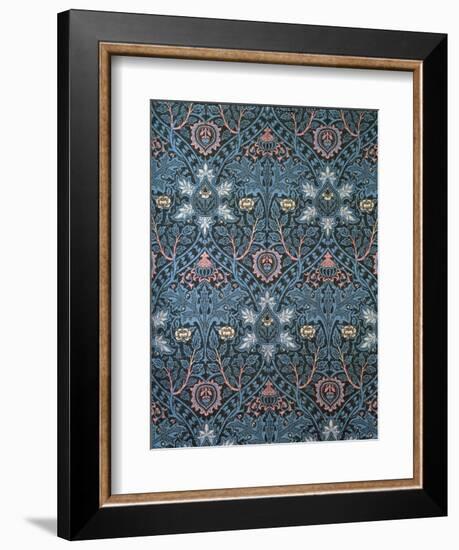 Isaphan Furnishing Fabric, Woven Wool, England, Late 19th Century-William Morris-Framed Giclee Print