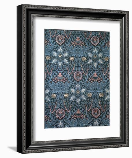 Isaphan Furnishing Fabric, Woven Wool, England, Late 19th Century-William Morris-Framed Giclee Print