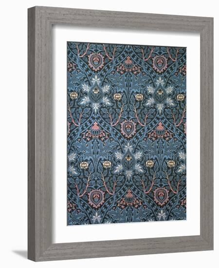 Isaphan Furnishing Fabric, Woven Wool, England, Late 19th Century-William Morris-Framed Giclee Print