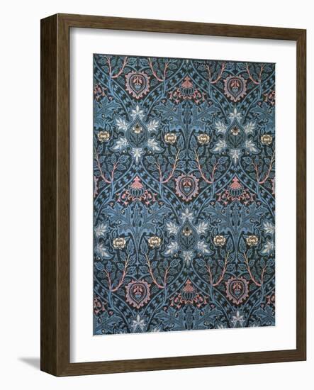 Isaphan Furnishing Fabric, Woven Wool, England, Late 19th Century-William Morris-Framed Giclee Print