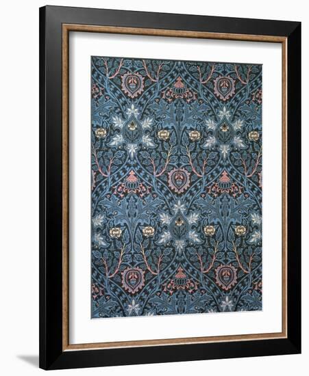 Isaphan Furnishing Fabric, Woven Wool, England, Late 19th Century-William Morris-Framed Giclee Print