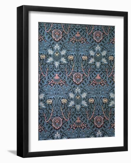 Isaphan Furnishing Fabric, Woven Wool, England, Late 19th Century-William Morris-Framed Giclee Print