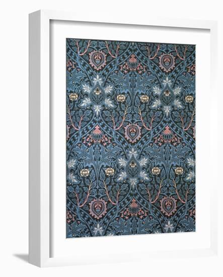 Isaphan Furnishing Fabric, Woven Wool, England, Late 19th Century-William Morris-Framed Giclee Print