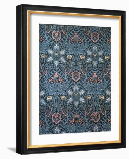 Isaphan Furnishing Fabric, Woven Wool, England, Late 19th Century-William Morris-Framed Giclee Print