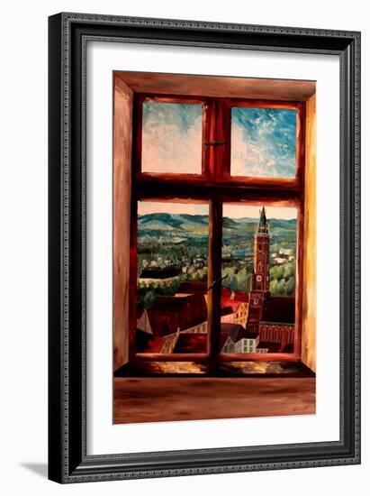 Isar Valley with St Martin from Trausnitz Castle-Markus Bleichner-Framed Art Print