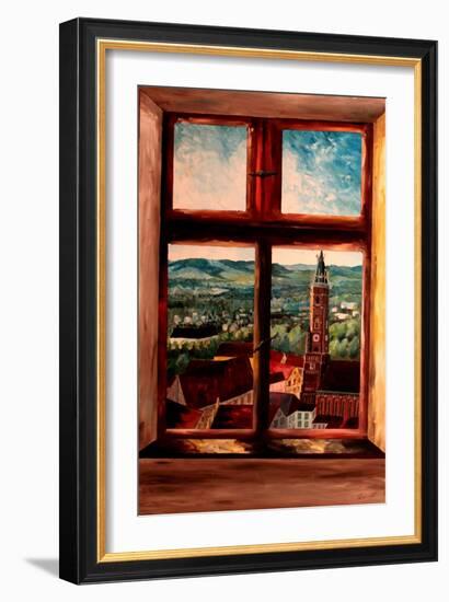 Isar Valley with St Martin from Trausnitz Castle-Markus Bleichner-Framed Art Print