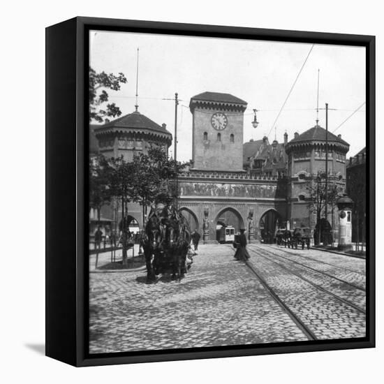 Isartor (Isar Gat), Munich, Germany, C1900s-Wurthle & Sons-Framed Premier Image Canvas