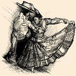 Vector Illustration of a Latino Dance Drawing-isaxar-Art Print