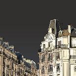 Vector Illustration of Facades in Paris in a Stormy Weather-isaxar-Art Print