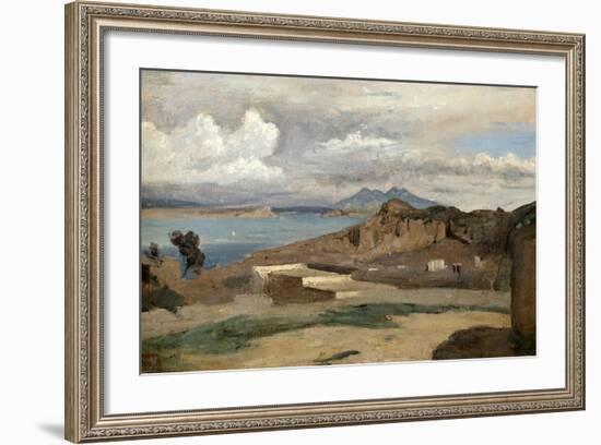 Ischia, Seen from Mount Epomeo, 1828-Jean-Baptiste-Camille Corot-Framed Giclee Print