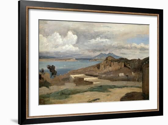 Ischia, Seen from Mount Epomeo, 1828-Jean-Baptiste-Camille Corot-Framed Giclee Print