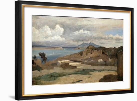 Ischia, Seen from Mount Epomeo, 1828-Jean-Baptiste-Camille Corot-Framed Giclee Print