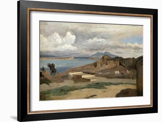 Ischia, Seen from Mount Epomeo, 1828-Jean-Baptiste-Camille Corot-Framed Giclee Print