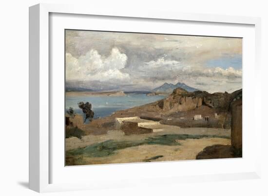 Ischia, Seen from Mount Epomeo, 1828-Jean-Baptiste-Camille Corot-Framed Giclee Print