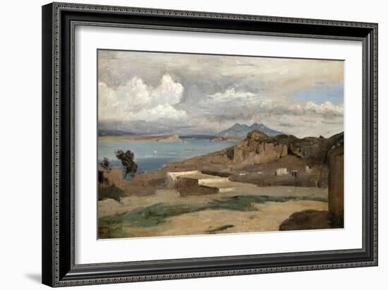 Ischia, Seen from Mount Epomeo, 1828-Jean-Baptiste-Camille Corot-Framed Giclee Print