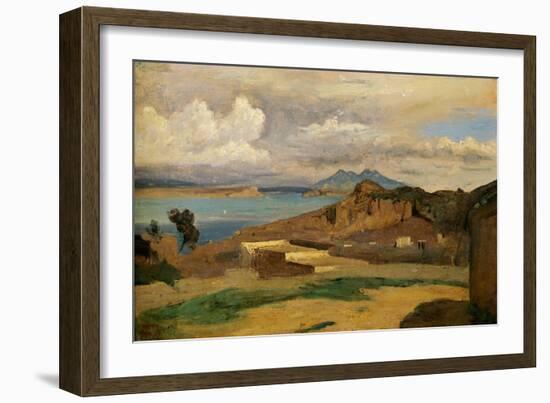 Ischia, Seen from Mount Epomeo, 1828-Jean-Baptiste-Camille Corot-Framed Giclee Print