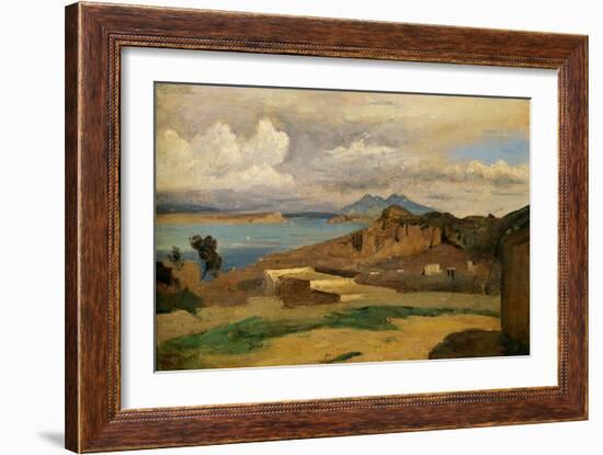 Ischia, Seen from Mount Epomeo, 1828-Jean-Baptiste-Camille Corot-Framed Giclee Print