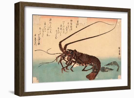 Ise Ebi to Shiba Ebi-Utagawa Hiroshige-Framed Giclee Print