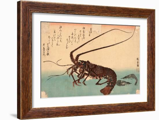 Ise Ebi to Shiba Ebi-Utagawa Hiroshige-Framed Giclee Print