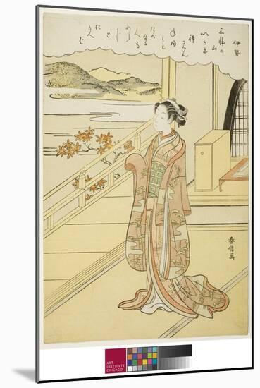 Ise, from an Untitled Series of Thirty-Six Immortal Poets, C. 1767-68 (Colour Woodblock Print)-Suzuki Harunobu-Mounted Giclee Print