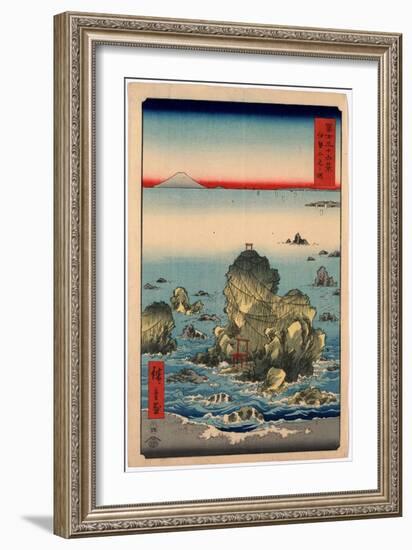 Ise Futamigaura-Utagawa Hiroshige-Framed Giclee Print