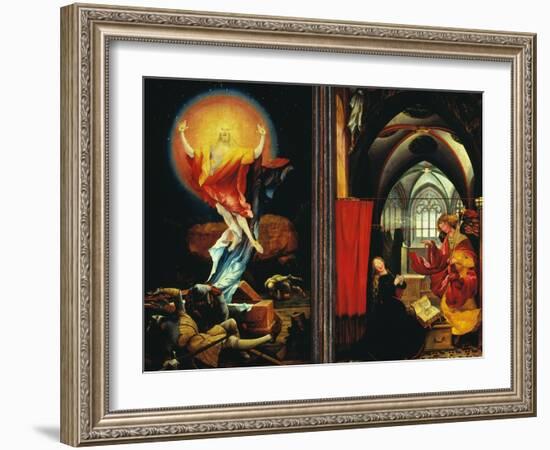 Isenheim Altar, Resurrection and Annunciation-Matthias Gruenewald-Framed Giclee Print