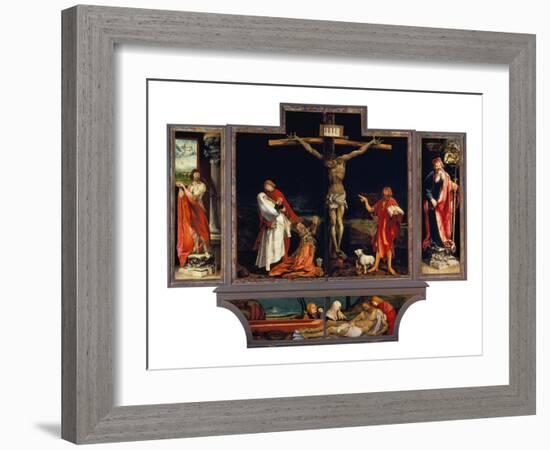 Isenheimer Altar. Erste Schauseite, Totale: die Hll.Antonius Und Sebastian-Matthias Grünewald-Framed Giclee Print