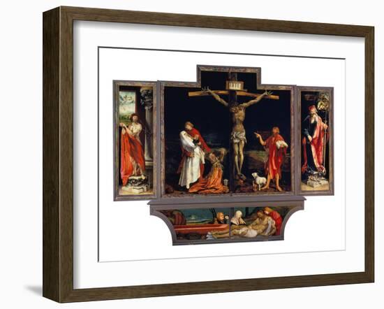 Isenheimer Altar. Erste Schauseite, Totale: die Hll.Antonius Und Sebastian-Matthias Grünewald-Framed Giclee Print