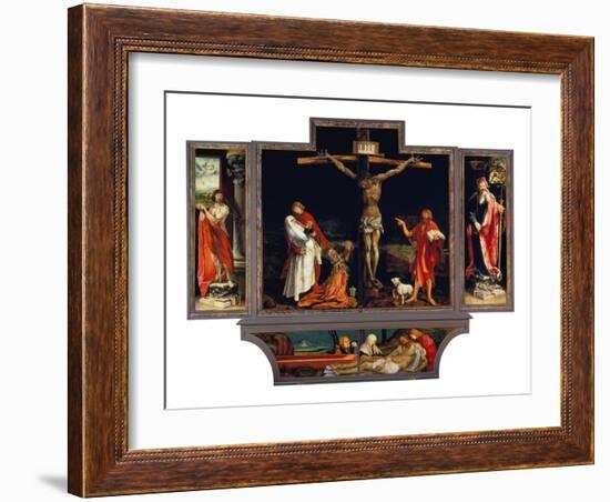 Isenheimer Altar. Erste Schauseite, Totale: die Hll.Antonius Und Sebastian-Matthias Grünewald-Framed Giclee Print